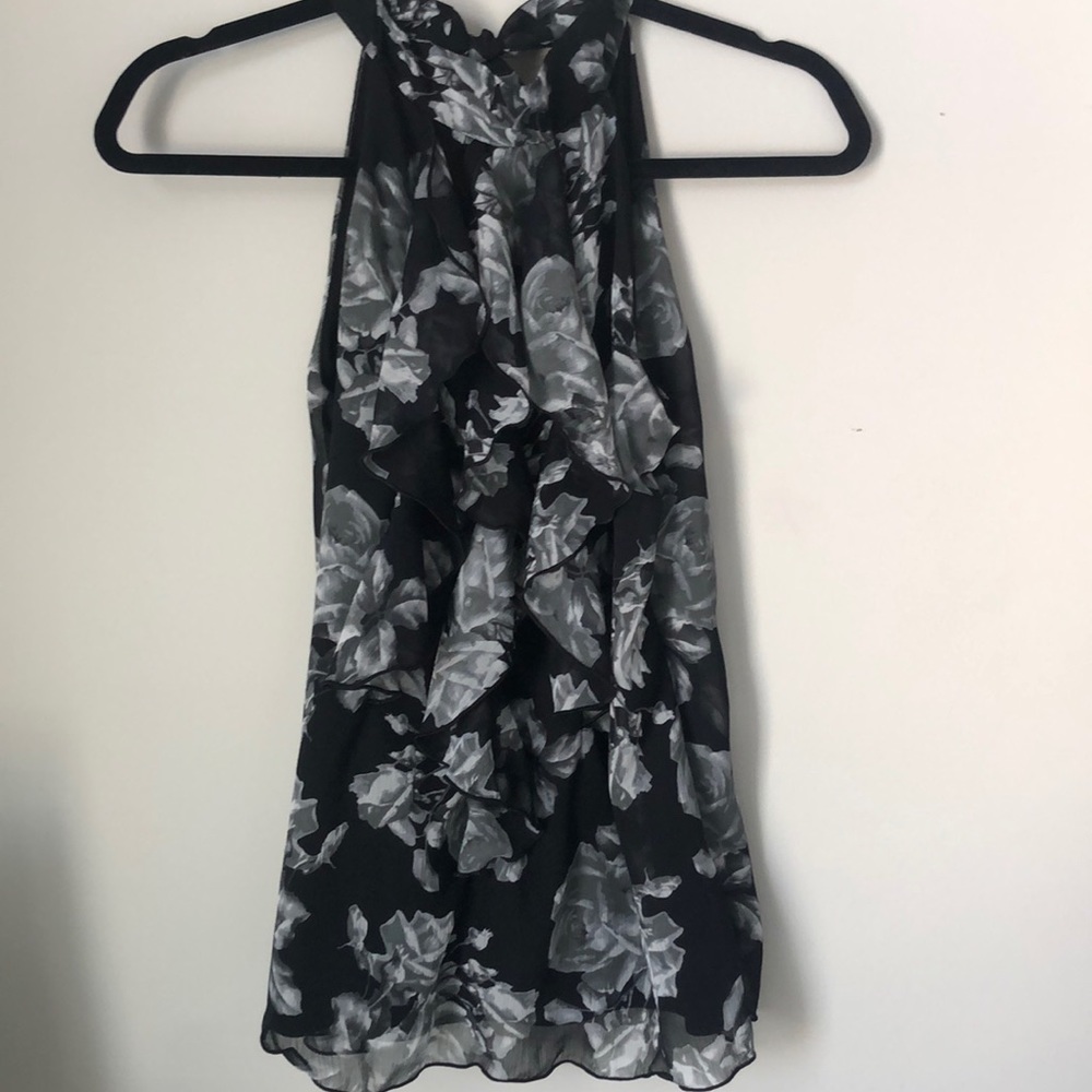 Black / Grey Floral Work Top😍